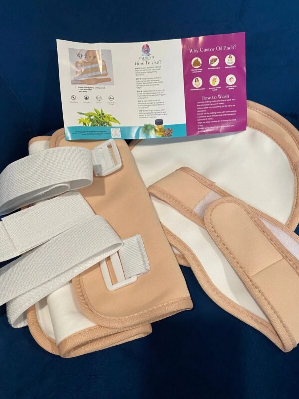 Castor Oil Pack Wrap Set for Women - 4 Pieces - Image 10