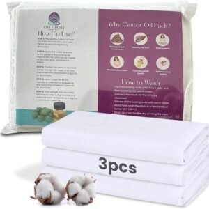 Organic Cotton Flannel for Castor Oil Packs - 3 Pack