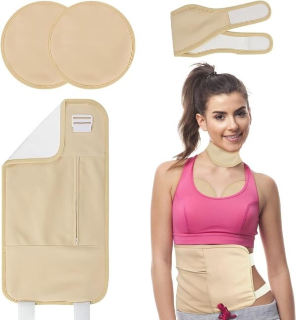 Castor Oil Pack Wrap Set for Women - 4 Pieces