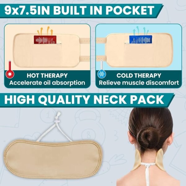 Castor Oil Wrap Set for Waist and Neck - 2 Pieces - Image 9