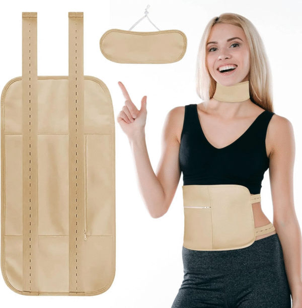 Castor Oil Wrap Set for Waist and Neck - 2 Pieces - Image 3
