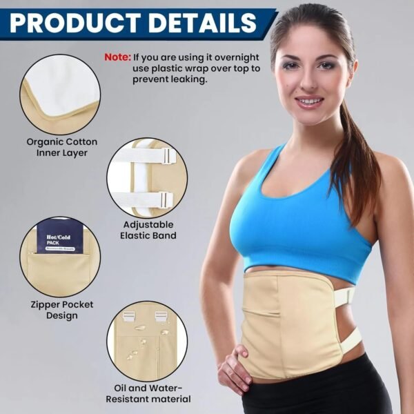 Castor Oil Pack Wrap Set for Women - 4 Pieces - Image 5