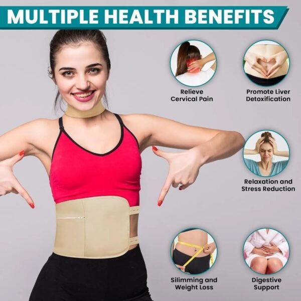 Castor Oil Wrap Set for Waist and Neck - 2 Pieces - Image 8